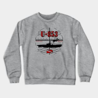 U-853 German U-boat World War II Submarine Wreck Diving North Carolina Dive Crewneck Sweatshirt